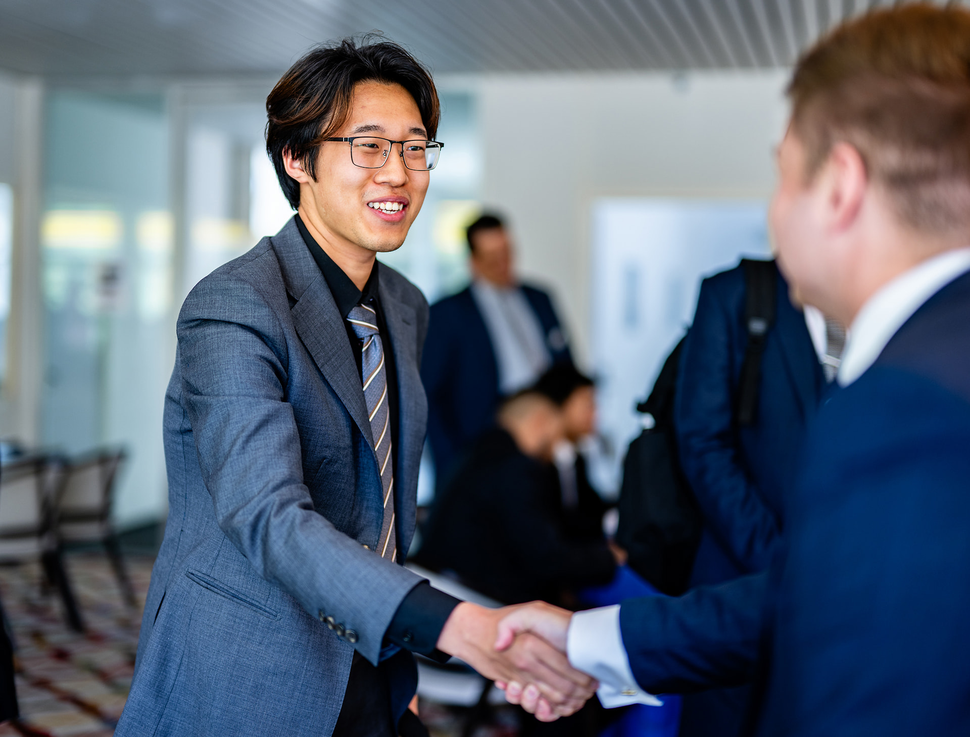 A student meeting a recruiter